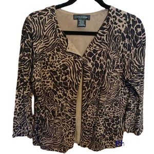 Cable & Gauge Animal Print Cardigan